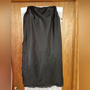 Wild Fable Black Lace Trim Pencil Skirt